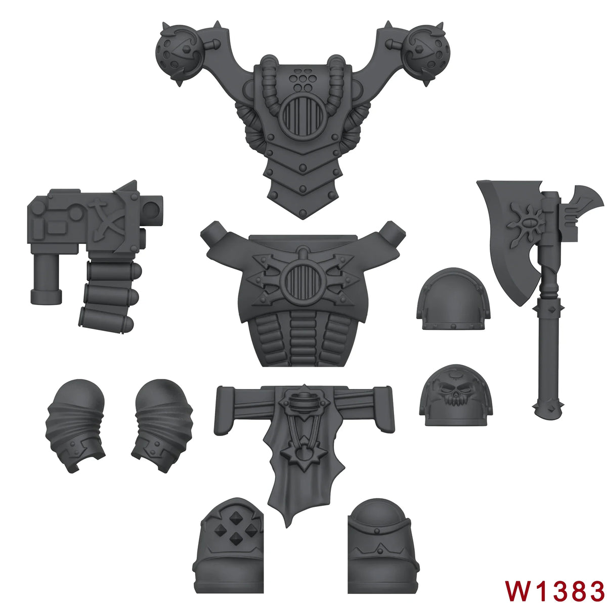 Skull Armor Building Block Figure – view 12