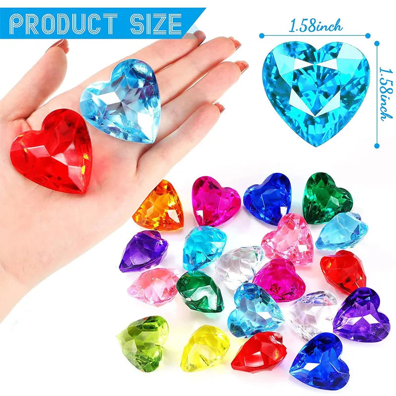 10PCS Heart Treasure Gems (40mm) – view 6