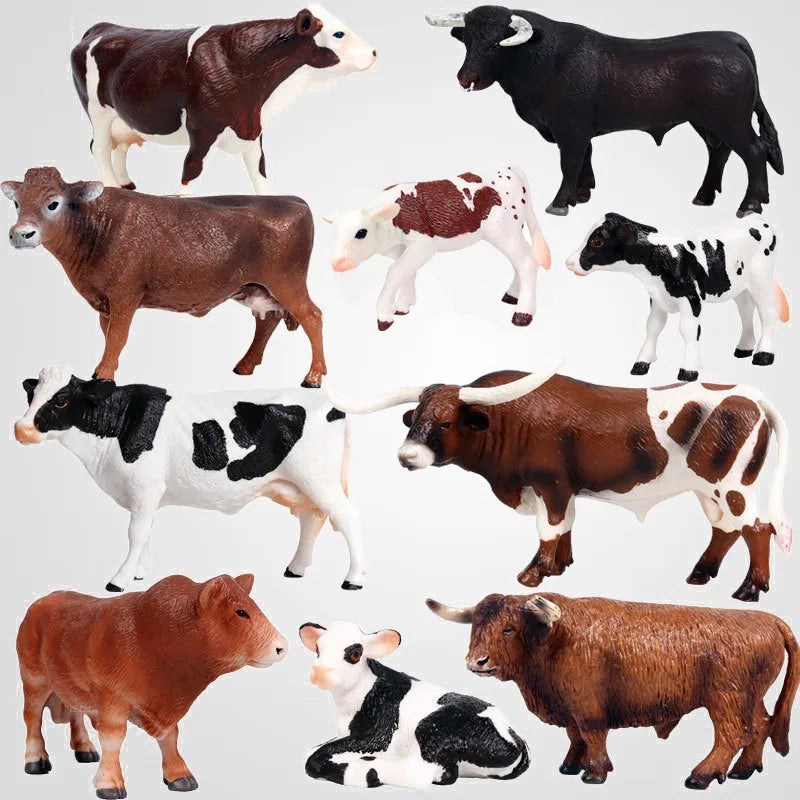 Realistic Cattle Cow & Bull Figurines