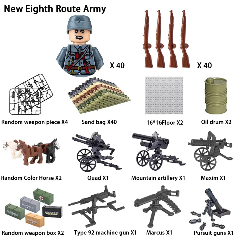 24PCS WWII Army Brick Figures – view 20