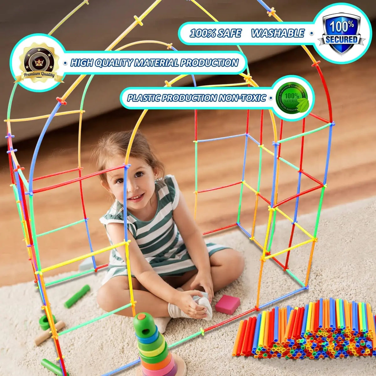 Montessori Interlocking Building Blocks – view 2