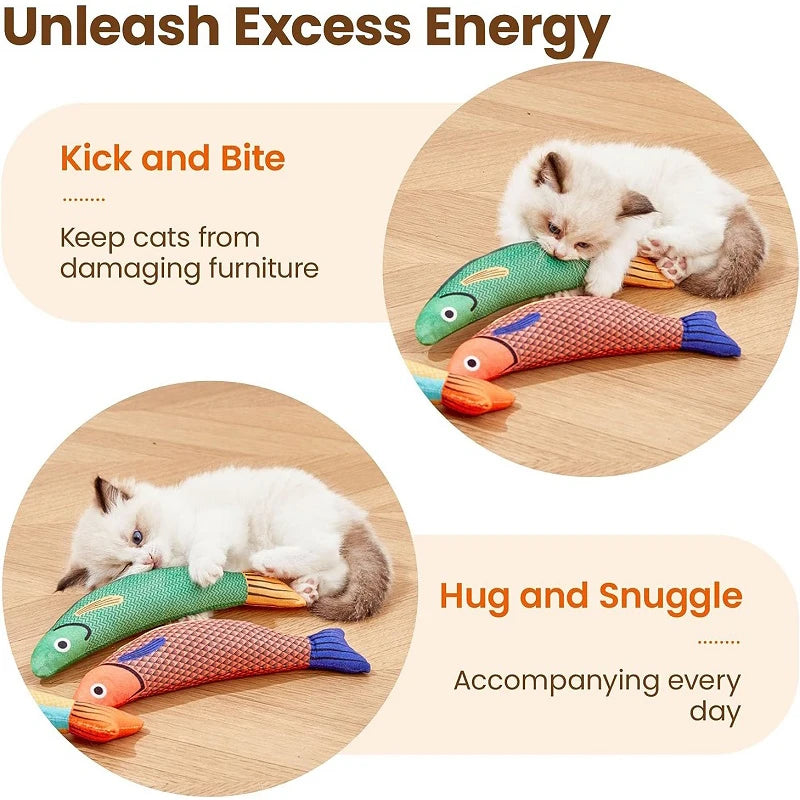 Realistic Fish Cat Toy with Catnip – view 4