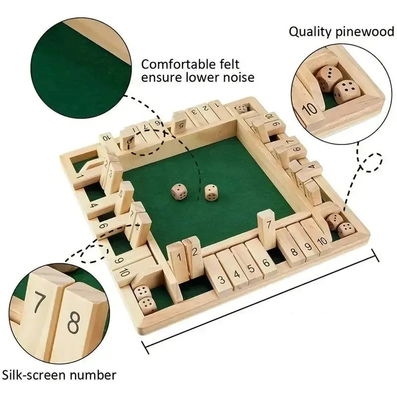 Wooden Shut the Box Dice Game – view 4