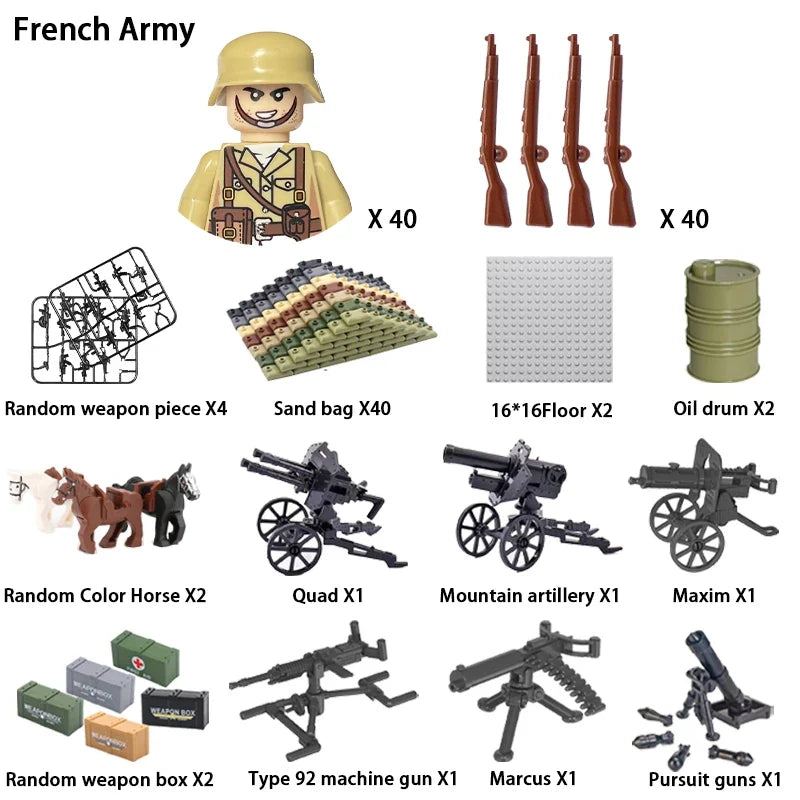 WWII Soldier Building Block Figures – view 48