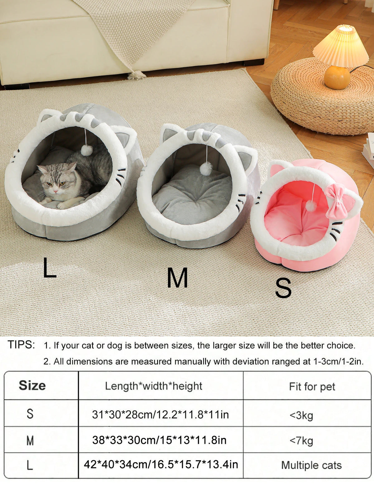 Cute Cat Cave Bed – view 6