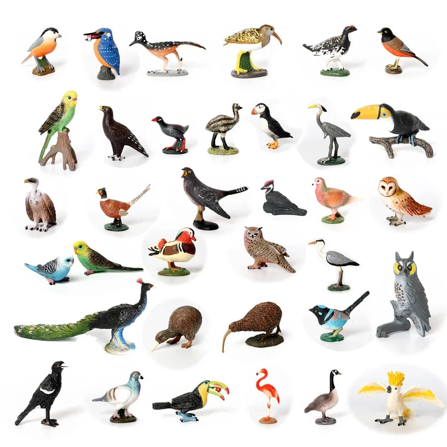 Forest & Exotic Bird Figurine Set
