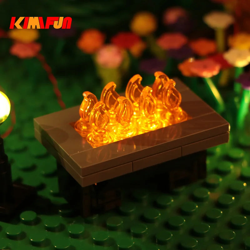 LED Barbecue & Fireplace Brick Set (USB)