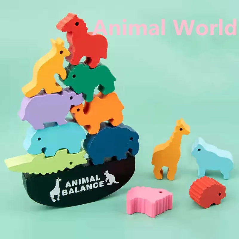 Wooden Animal Balance Stacking Game – view 10