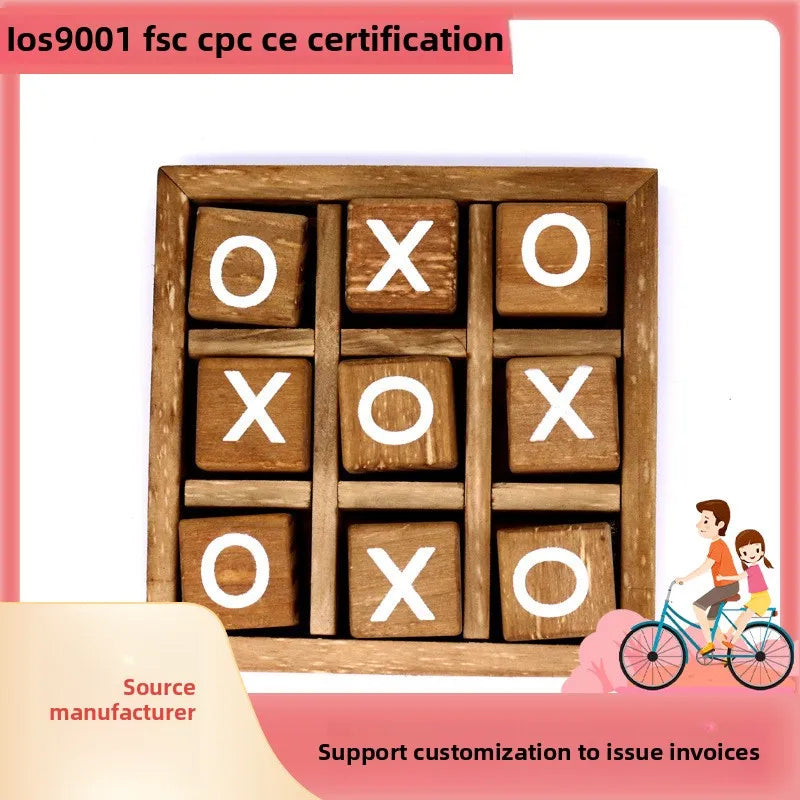 Wooden Tic Tac Toe XO Game