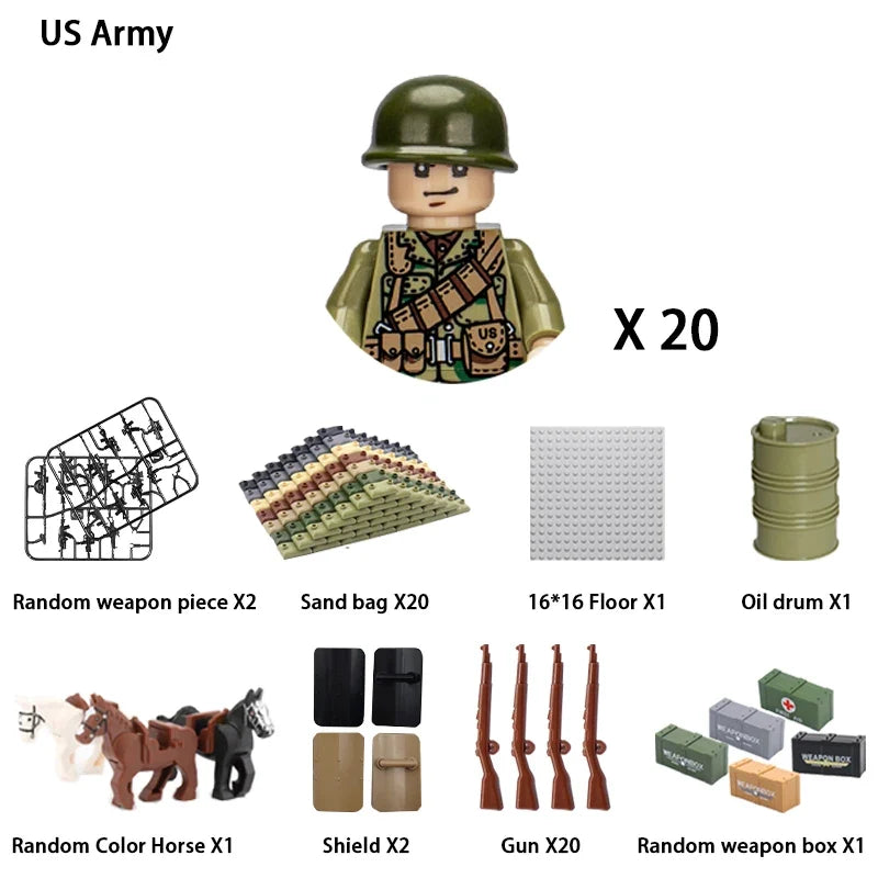 WWII Soldier Building Block Figures – view 27