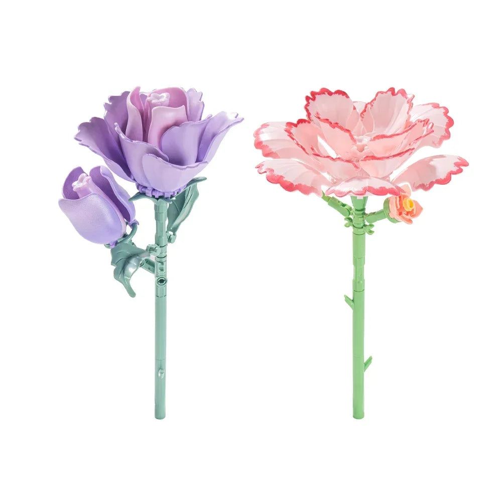 Brick Tulip & Rose Bouquet Building Set – view 18