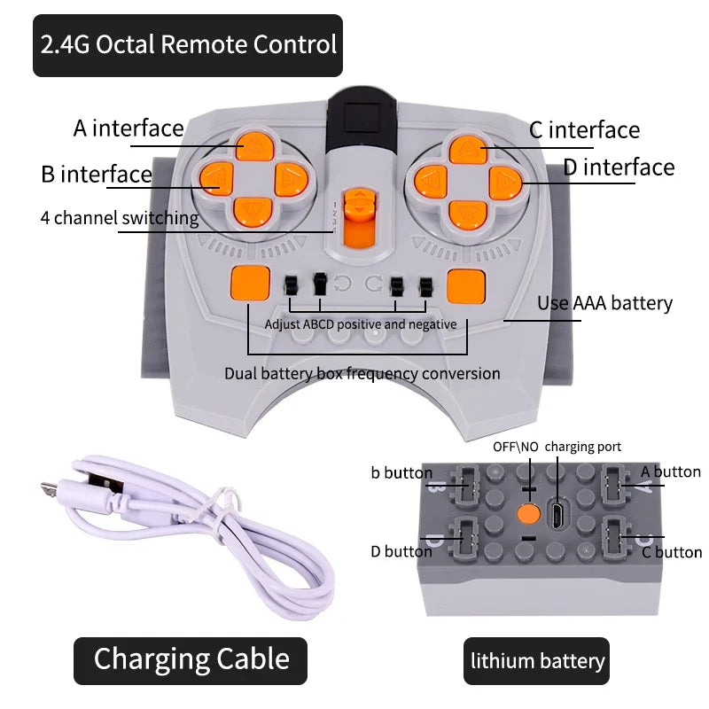 RC Motor & Remote Parts for Brick Builds – view 7