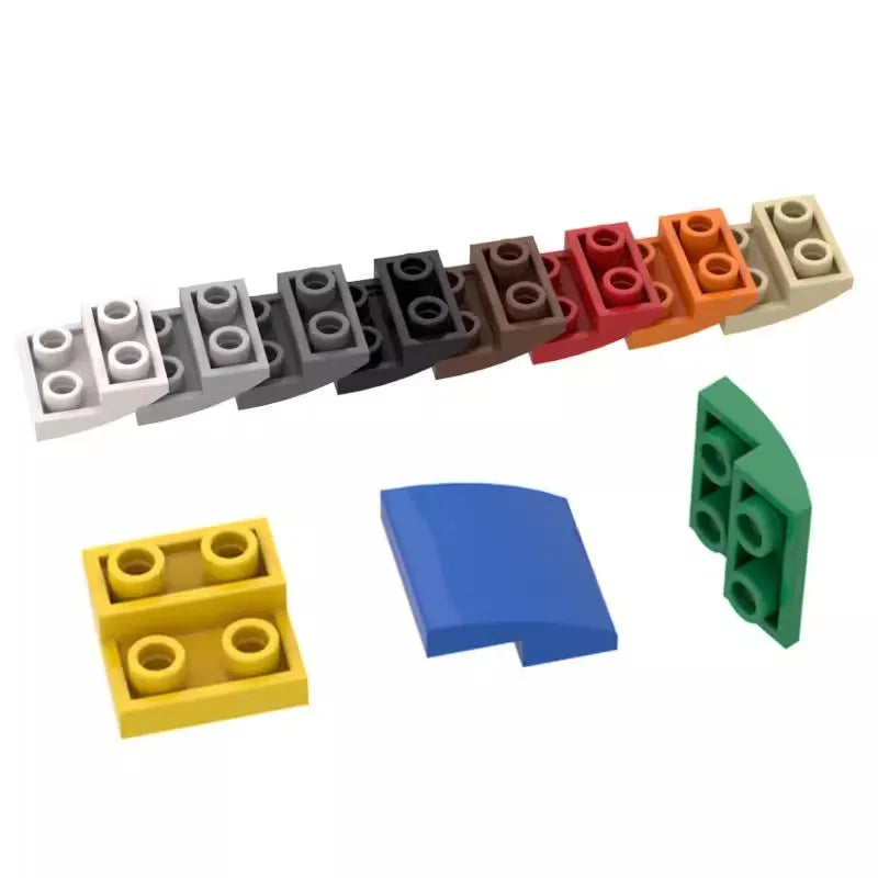 50PCS 2x2 Inverted Curved Slope Bricks – view 16