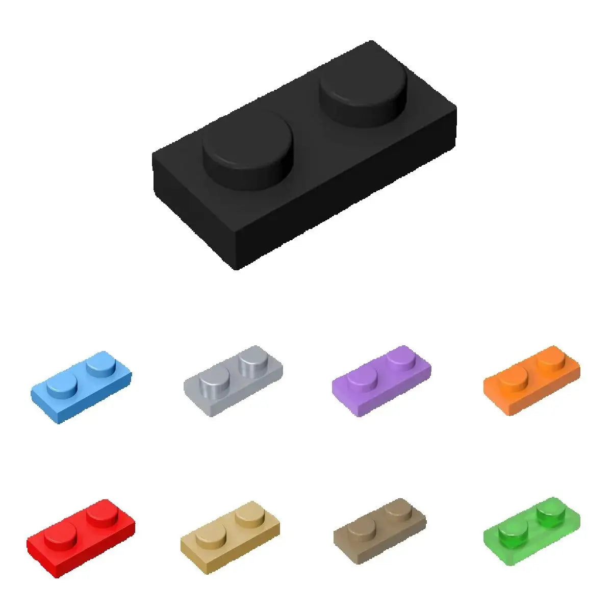 10PCS 1x2 Building Plates