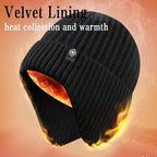 Men's Faux Fur Lined Winter Knit Hat with Ear Flaps – view 2