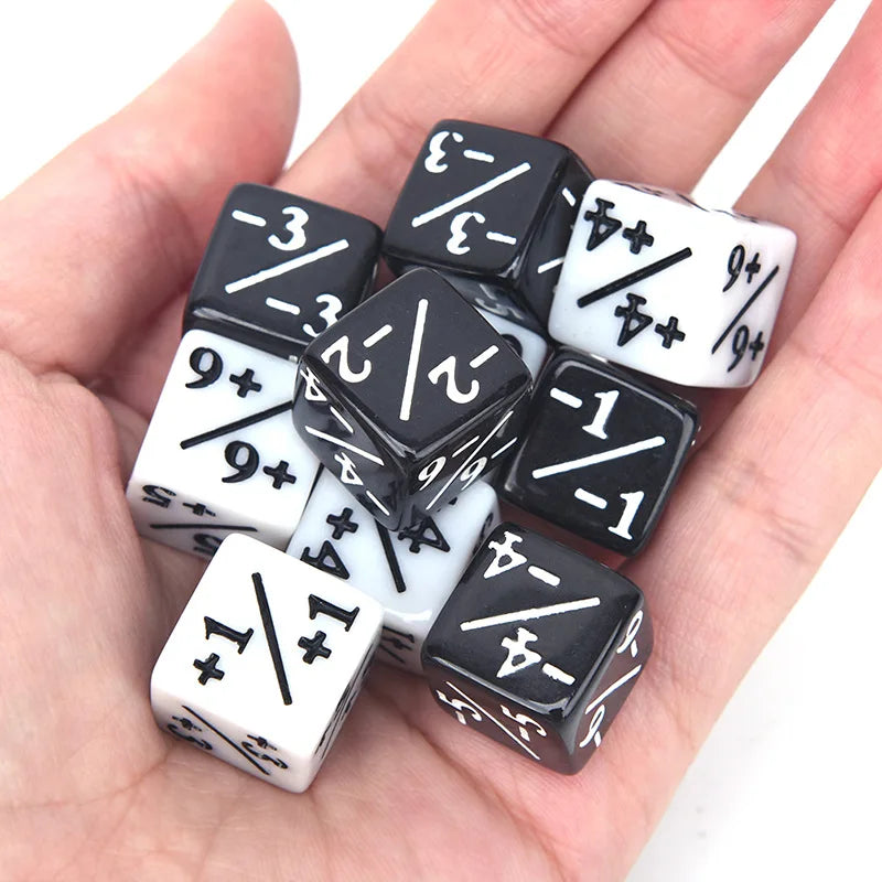 Positive & Negative Counting Dice (10PCS)