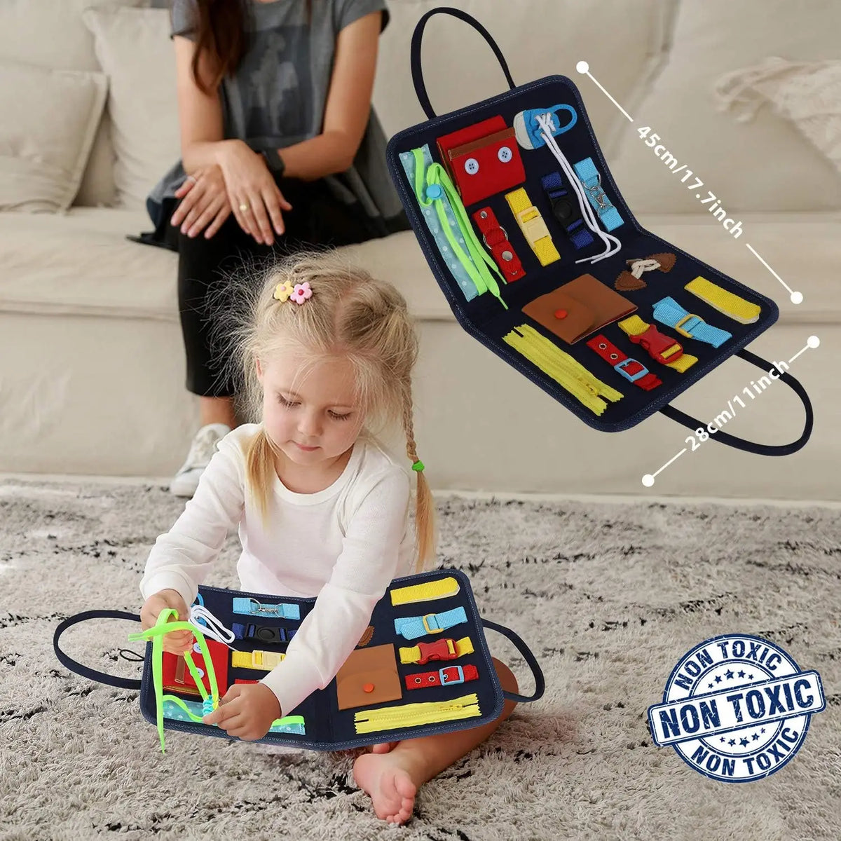 Foldable Montessori Busy Board for Toddlers – view 2