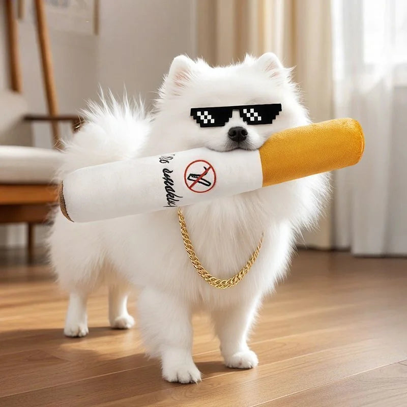 Funny Cigar Squeaky Dog Toy – view 3