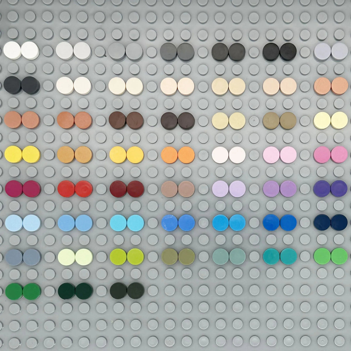 1000PCS Pixel Art Round Tiles