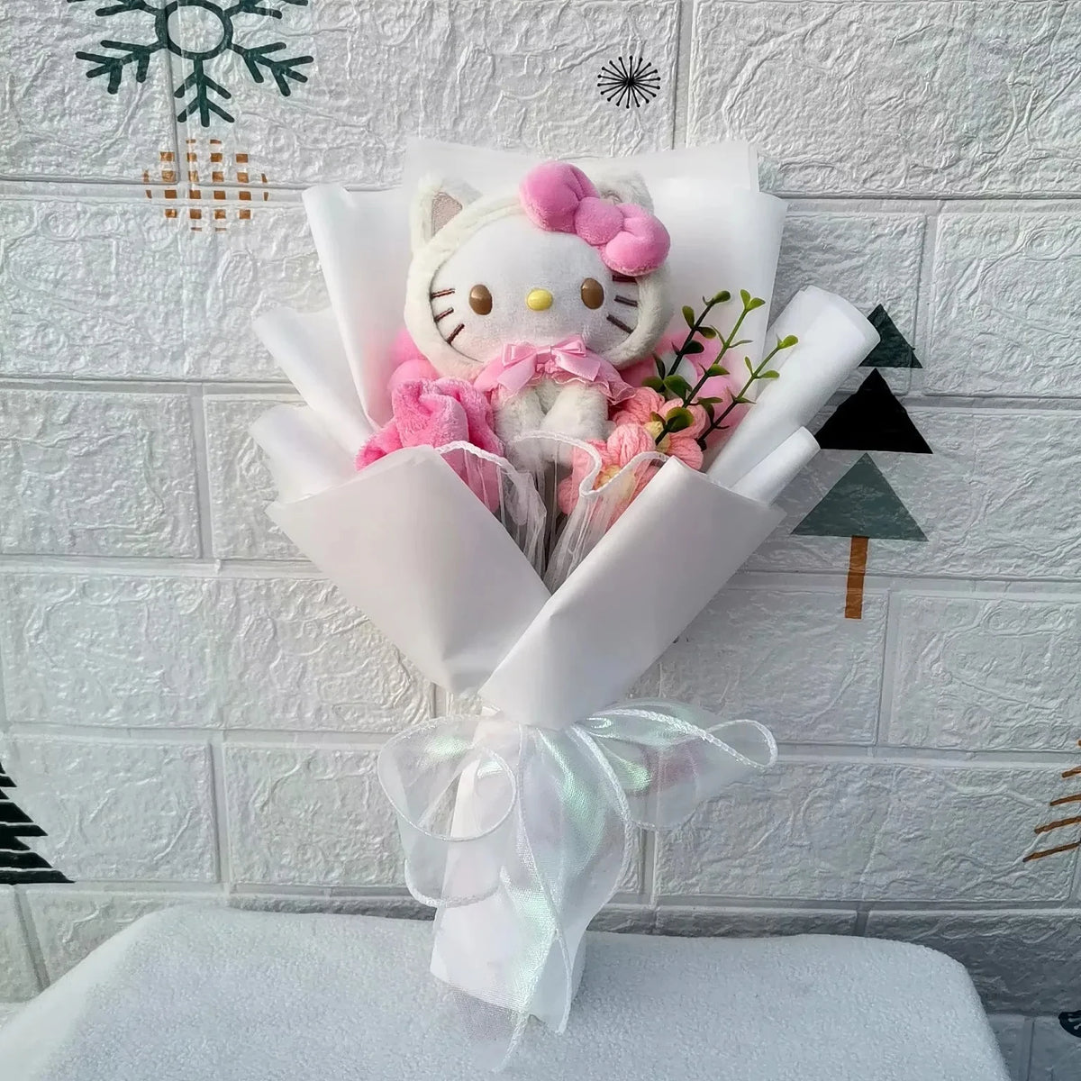 Cartoon Cat Plush Rose Bouquet – view 39