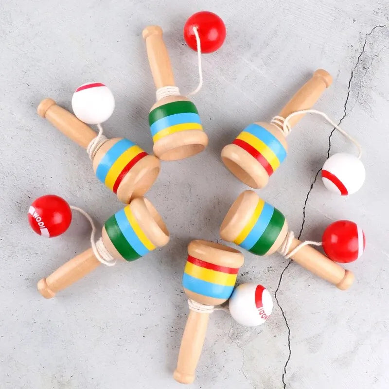 Wooden Kendama Cup and Ball Skill Toy – view 2