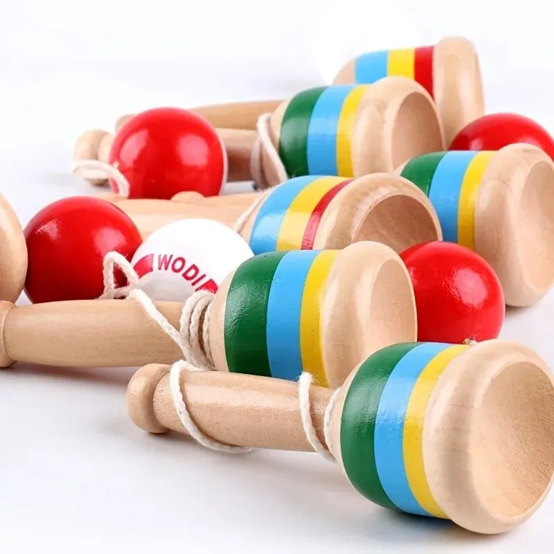 Wooden Kendama Cup and Ball Skill Toy – view 3