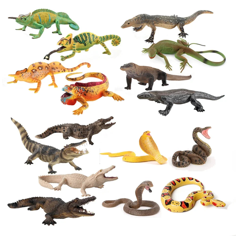 Realistic Reptile Figurines Set