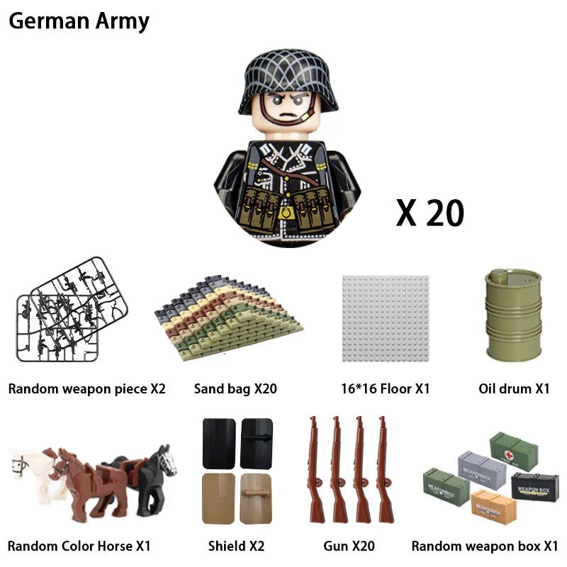 WWII Soldier Building Block Figures – view 16