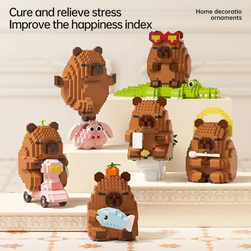 Cute Capybara Building Block Figure – view 3