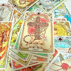 Romantic Lenormand Oracle Cards 37 Deck Art Nouveau English Vision Board Games for Party Family Women Deck