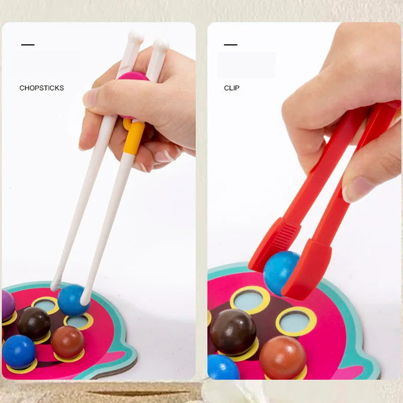 Clip Beads Color Sorting Montessori Game – view 3