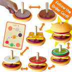 Wooden Burger Stacking Toy – view 2
