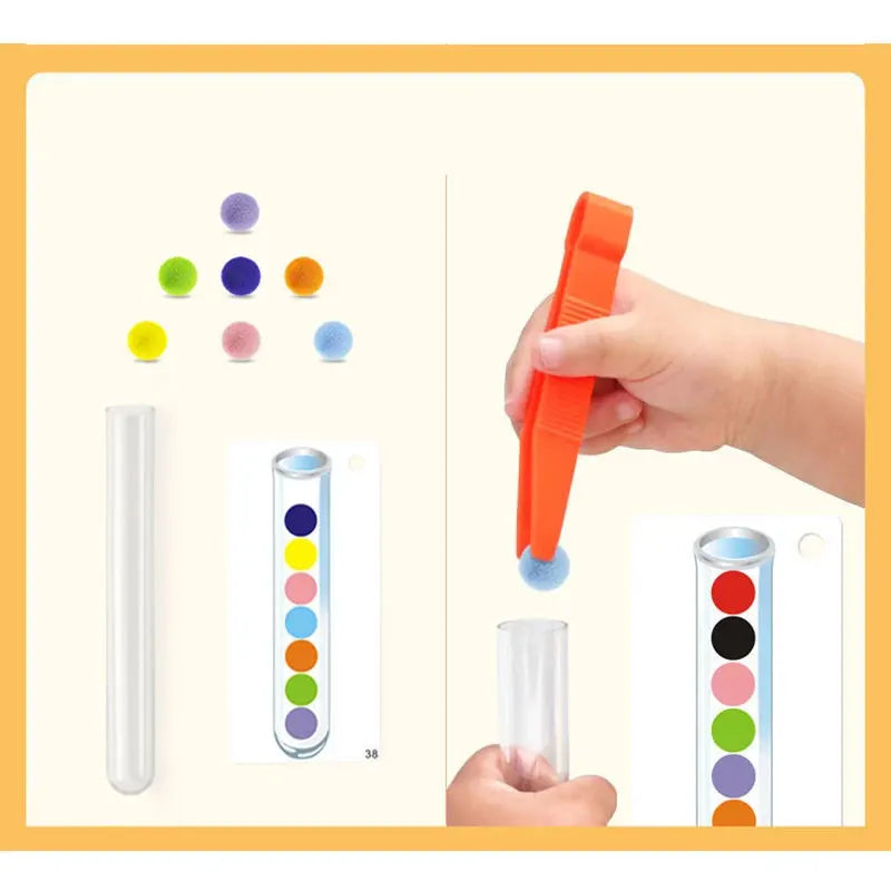 Rainbow Plush Ball Color Sorting Set – view 3