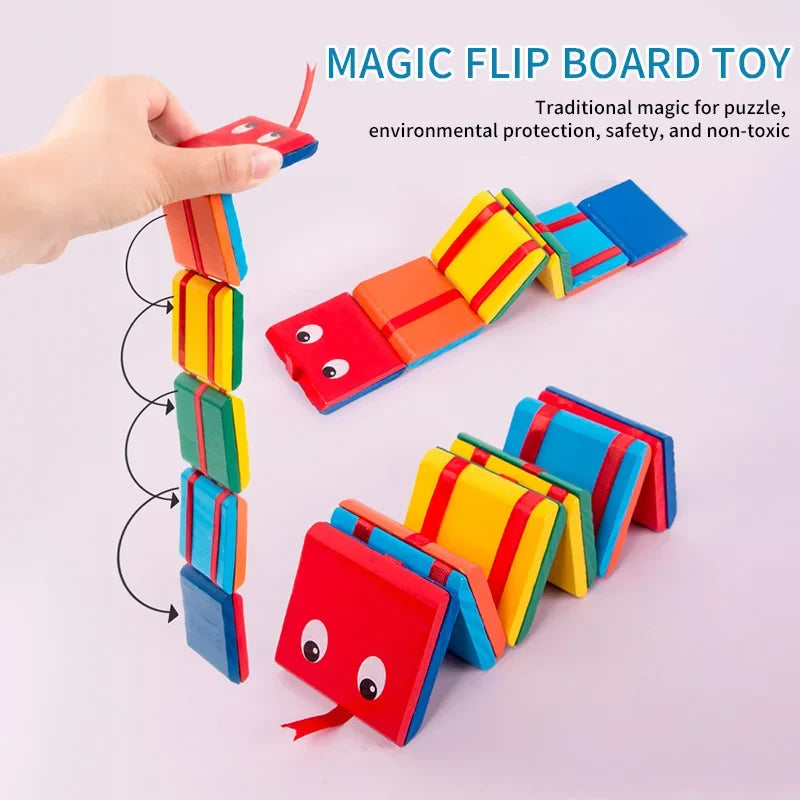 Wooden Flipping Color Illusion Blocks