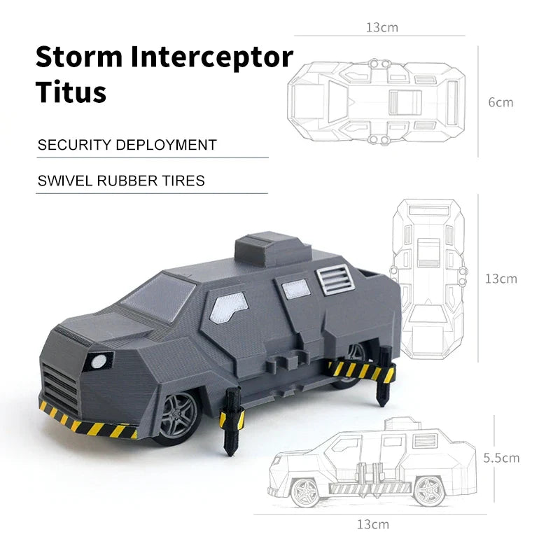 3D Printed Tornado Intercept Vehicle Model – view 11