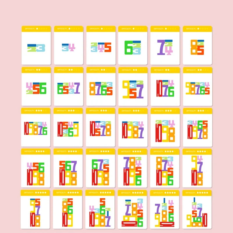 Wooden Stacking Blocks with Activity Cards – view 4
