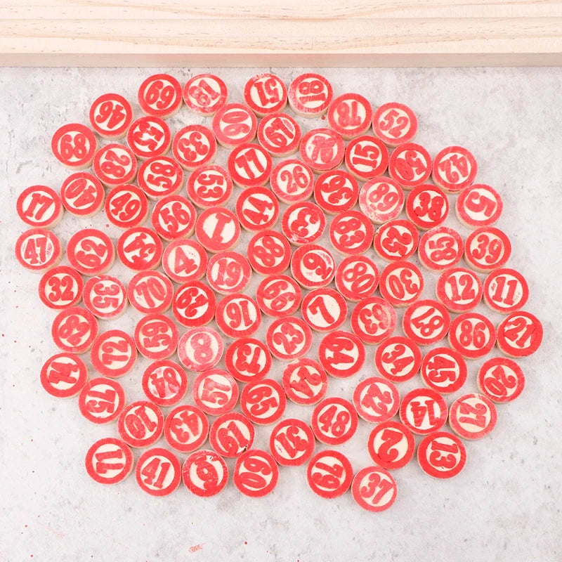 90PCS Wooden Bingo Number Plates – view 5