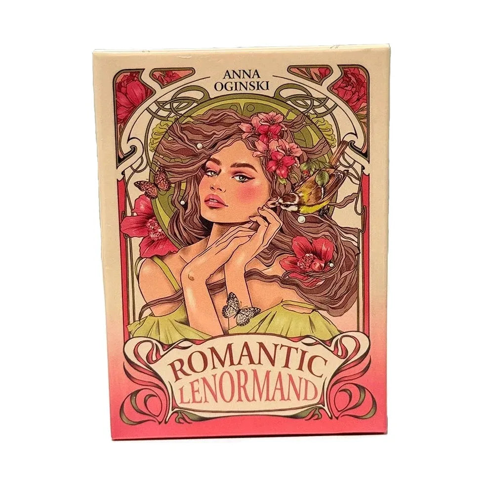 Romantic Lenormand Oracle Cards 37 Deck Art Nouveau English Vision Board Games for Party Family Women Deck