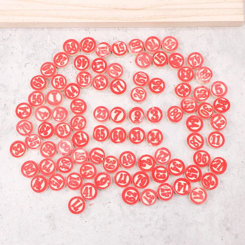 90PCS Wooden Bingo Number Plates – view 2