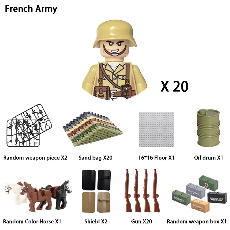 24PCS WWII Army Brick Figures – view 47