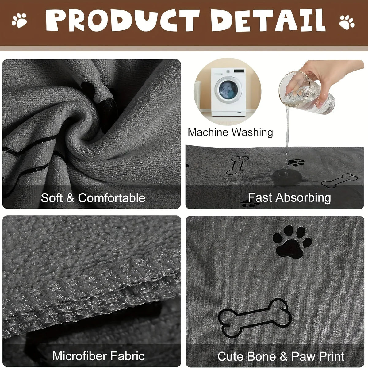 Quick-Drying Microfiber Dog Towel – view 5