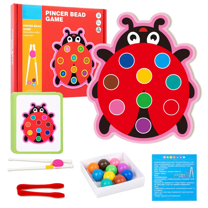 Clip Beads Color Sorting Montessori Game