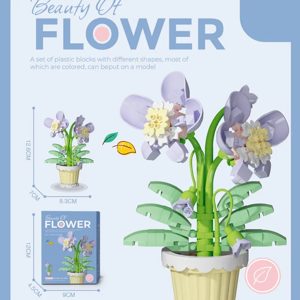 Micro Brick Peony Flower with Dust Cover – view 26