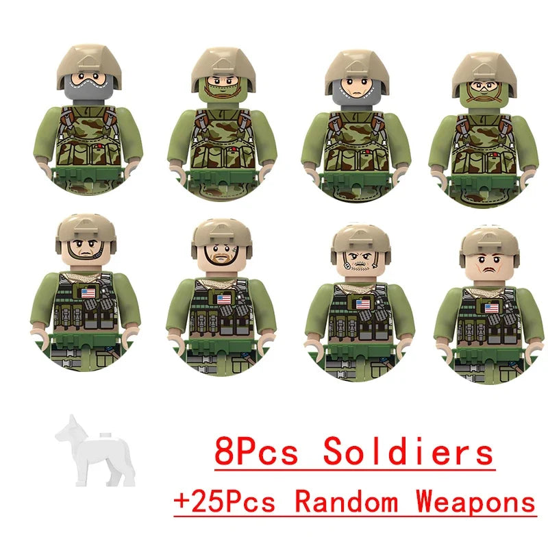 Military Jeep & Commando Brick Set – view 74