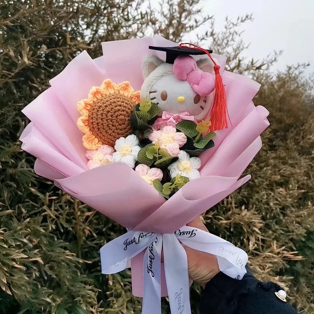 Cartoon Cat Plush Rose Bouquet – view 10