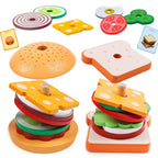 Wooden Burger Stacking Toy