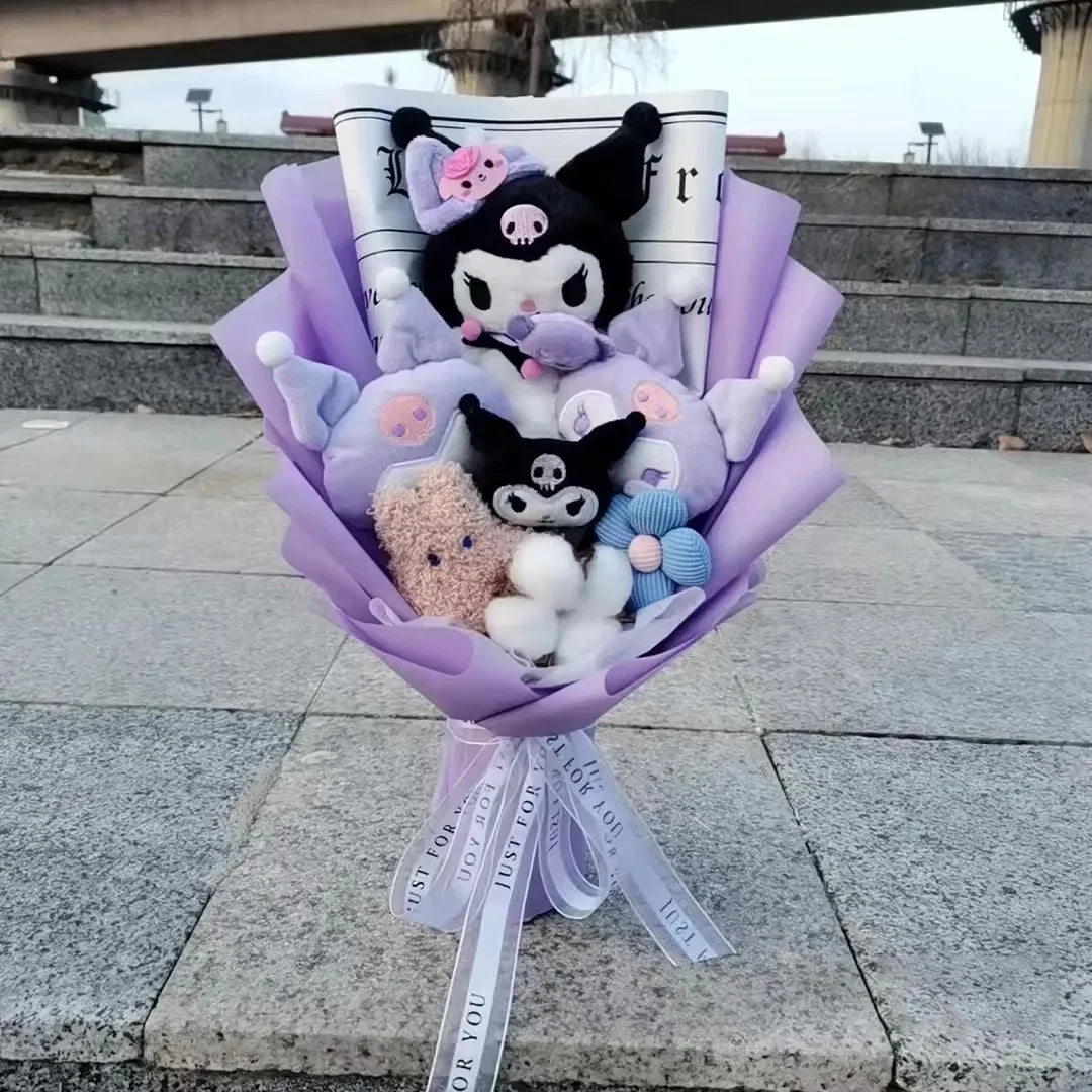 Cartoon Cat Plush Rose Bouquet – view 37
