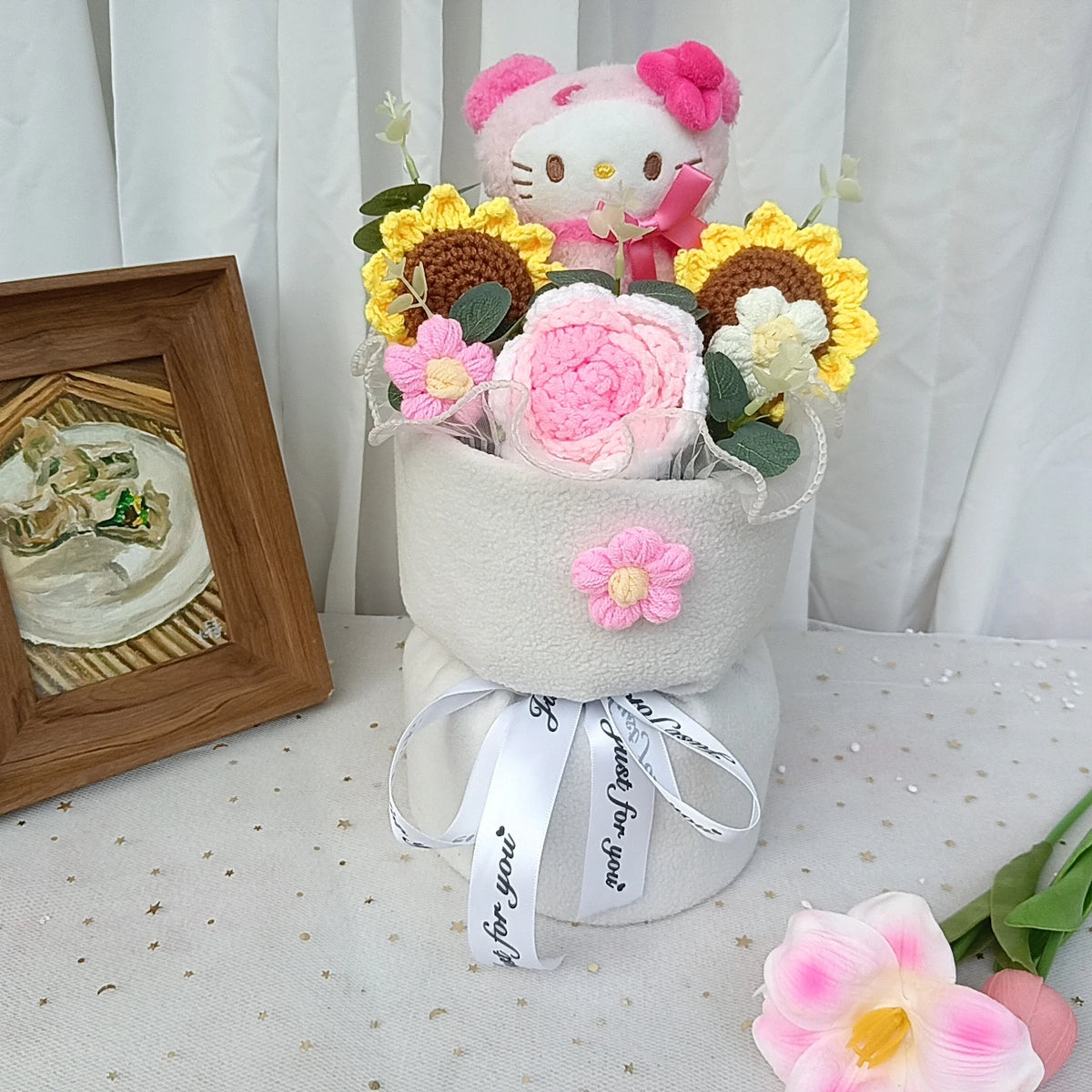 Cartoon Cat Plush Rose Bouquet – view 7