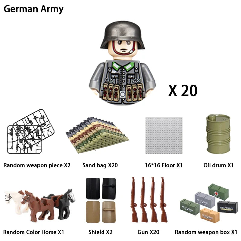 WWII Soldier Building Block Figures – view 46