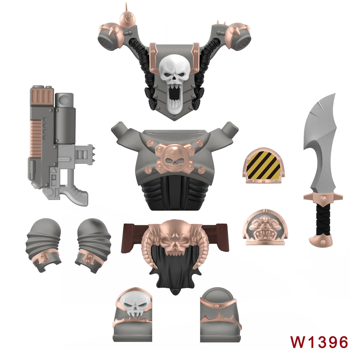 Skull Armor Building Block Figure – view 14